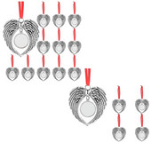 Sublimacijski ukras u obliku krila anđela, prazan vrući prijenos, ukras za božićno drvce, božićnu zabavu