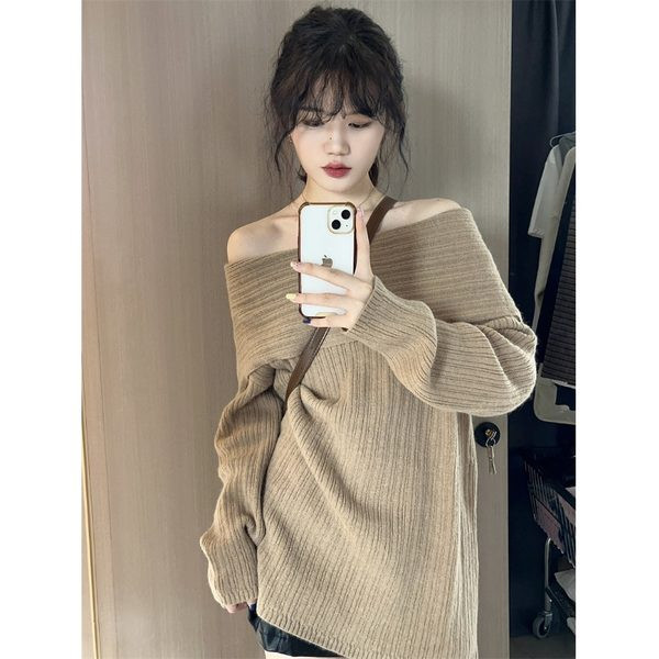 Γυναικείο πουλόβερ χωρίς ώμους