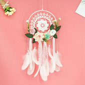 Promóció! Álomfogó DIY dekoratív medál virág Álomfogó falra akasztós dekoráció Esküvői dekoráció Dreamy Girl Room Deco