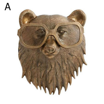 Bronzat Aluminiu Staute Animal Demon Iepure Urs Louie Cerb Acasă Agățat Decor Ochelari de Perete Fumatul Cu Pipă Frankie Decor