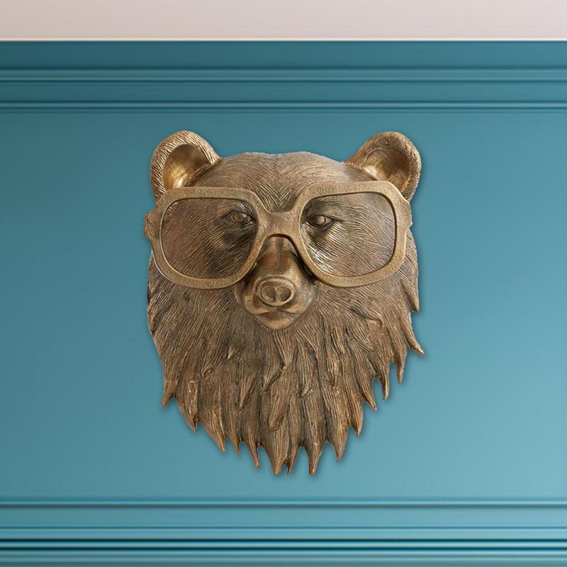 Bronzat Aluminiu Staute Animal Demon Iepure Urs Louie Cerb Acasă Agățat Decor Ochelari de Perete Fumatul Cu Pipă Frankie Decor