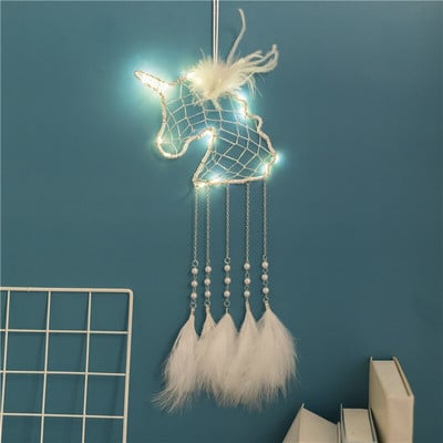 Unicorn Dream Catcher Wind Chime Κρεμαστά διακοσμητικά με φτερά Δώρα τέχνης σε κολλητούς φίλους Δημιουργικά δώρα για την ημέρα του Αγίου Βαλεντίνου