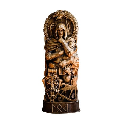 Ornamente din rășină Panteon Statuie Freyja Zei nordici Sculptură Altar Păgân Asatru Zei Viking Zeițe Sculptură Scandinavă