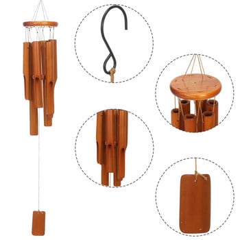 Bamboo Wind Chimes Big Bell Tube Wood Χειροποίητο Δώρο Διακοσμήσεις Wind Chime για εσωτερικούς και εξωτερικούς χώρους