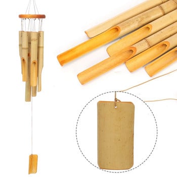 Bamboo Wind Chimes Big Bell Tube Wood Χειροποίητο Δώρο Διακοσμήσεις Wind Chime για εσωτερικούς και εξωτερικούς χώρους