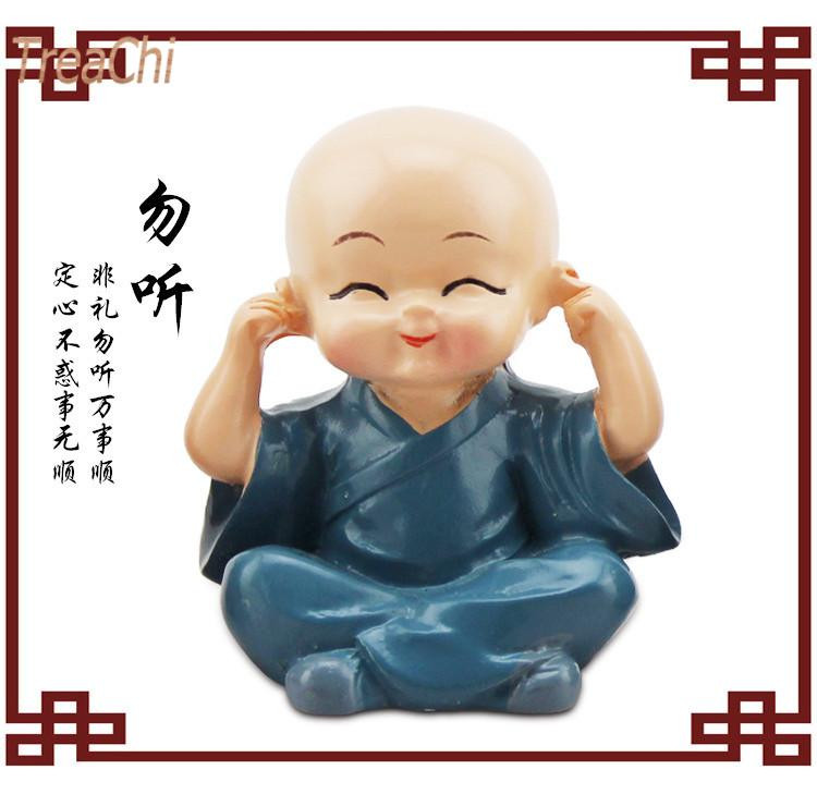 4 bucăți Mini Shaolin Kung Fu Kid Patru Călugări mici pentru decorarea mașinii Jucărie pentru copii
