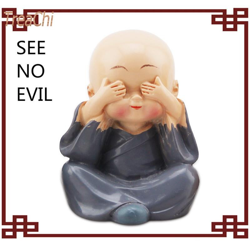 4 bucăți Mini Shaolin Kung Fu Kid Patru Călugări mici pentru decorarea mașinii Jucărie pentru copii