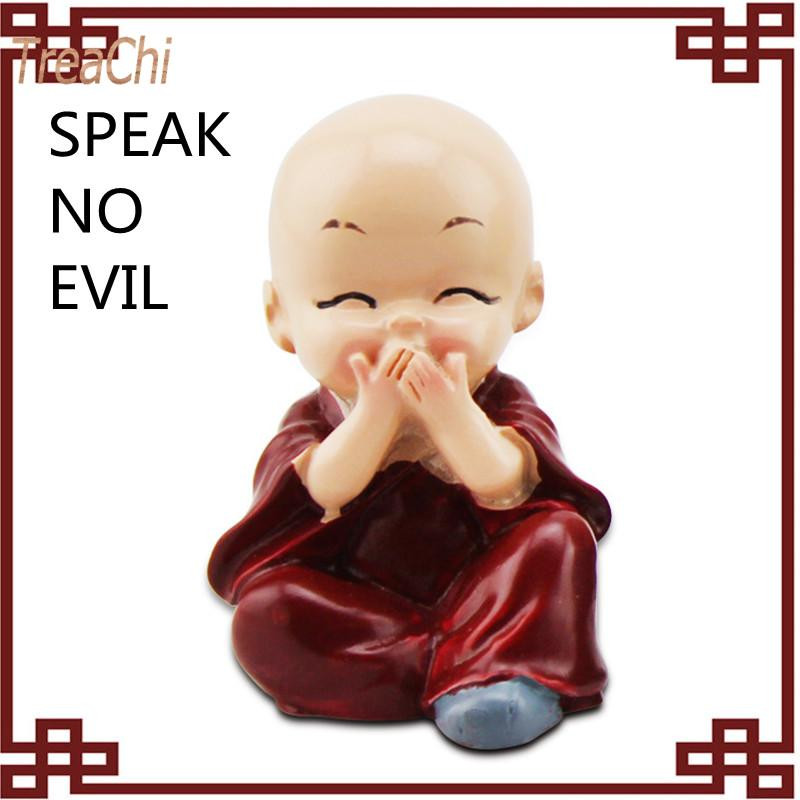 4 bucăți Mini Shaolin Kung Fu Kid Patru Călugări mici pentru decorarea mașinii Jucărie pentru copii