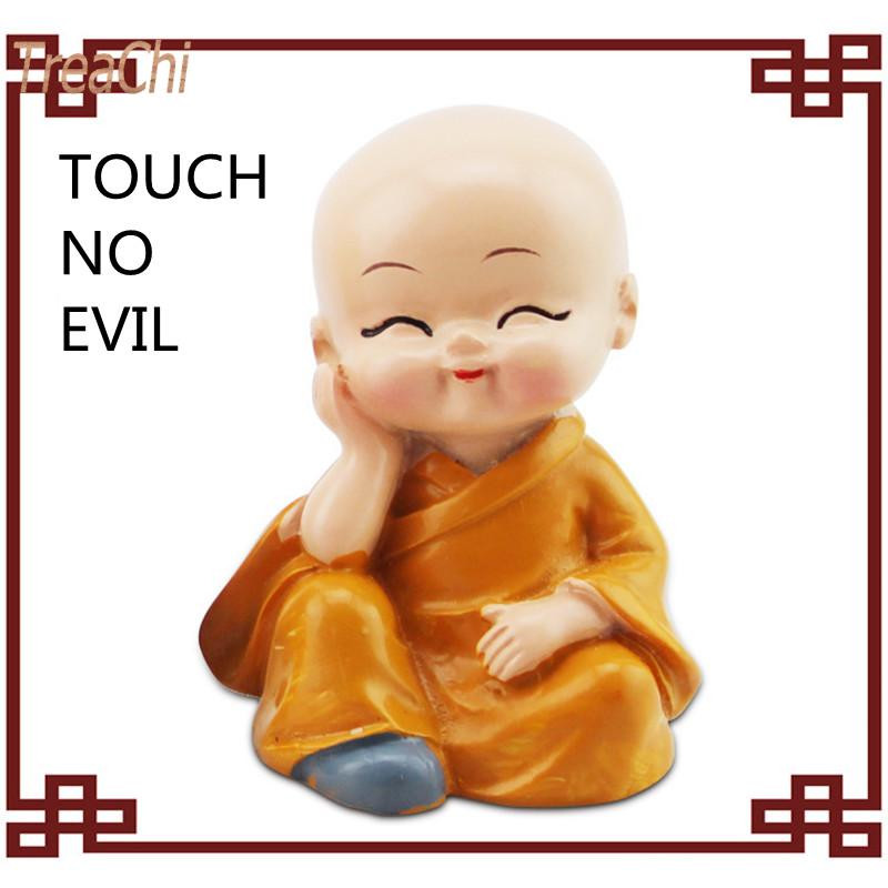 4 bucăți Mini Shaolin Kung Fu Kid Patru Călugări mici pentru decorarea mașinii Jucărie pentru copii