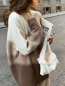 Pulover de dama lat cu decolteu oval