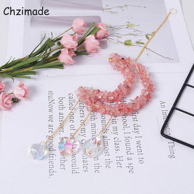 Chzimade 1 buc cristale rotunde de lună clopoței de vânt agățat cu prismă de captare a soarelui candelabru de captare a soarelui lucrat manual pentru decorarea grădinii de acasă