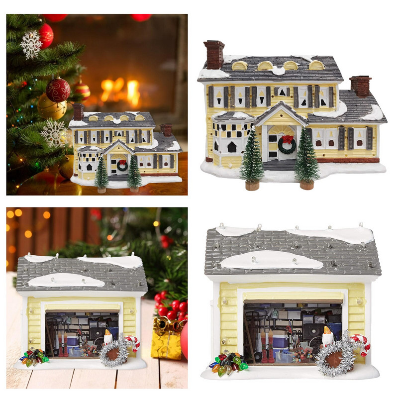 Karácsonyi Snow Village LED-díszek, kézzel festett figurák A Griswold nyaralóház nyaralóház otthoni pázsit fiúknak lányoknak