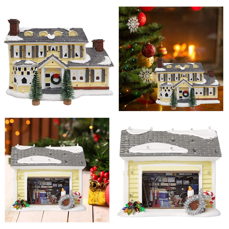 Karácsonyi Snow Village LED-díszek, kézzel festett figurák A Griswold nyaralóház nyaralóház otthoni pázsit fiúknak lányoknak