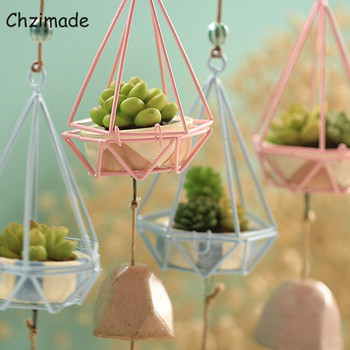 Chzimade Nordic Resin Flower Plants Γλάστρες Wind Chime Διακόσμηση σπιτιού Αξεσουάρ Κρεμαστά μενταγιόν Φιγούρα Wind Chime Crafts