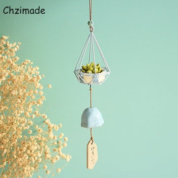 Chzimade Nordic Resin Flower Plants Γλάστρες Wind Chime Διακόσμηση σπιτιού Αξεσουάρ Κρεμαστά μενταγιόν Φιγούρα Wind Chime Crafts