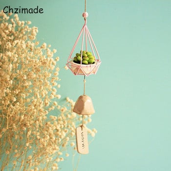 Chzimade Nordic Resin Flower Plants Γλάστρες Wind Chime Διακόσμηση σπιτιού Αξεσουάρ Κρεμαστά μενταγιόν Φιγούρα Wind Chime Crafts