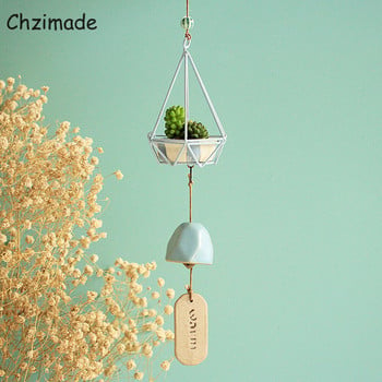 Chzimade Nordic Resin Flower Plants Γλάστρες Wind Chime Διακόσμηση σπιτιού Αξεσουάρ Κρεμαστά μενταγιόν Φιγούρα Wind Chime Crafts