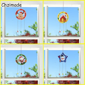 Chzimade 5D Christmas Wind Chime Diamond Painting Crystal Sun Catcher Prism Teardrop κρεμαστό παράθυρο ρητίνης Παράθυρο Car Hanging Crafts