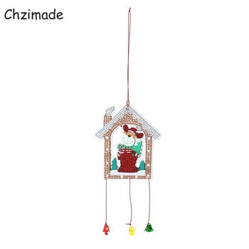 Chzimade 5D Christmas Wind Chime Diamond Painting Crystal Sun Catcher Prism Teardrop κρεμαστό παράθυρο ρητίνης Παράθυρο Car Hanging Crafts