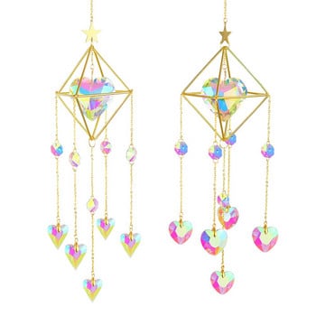 Crystal Wind Chime κρεμαστό φως του ήλιου που παγιδεύει κρεμαστά στολίδια Παράθυρο εσωτερικού χώρου Δώρο γενεθλίων