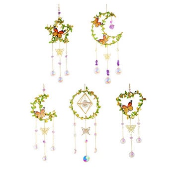 Crystal Wind Chime Στολίδια Κουρτίνες παραθύρου Κρεμαστό Σπίτι Κήπος Κρεμαστό Σπίτι Υπνοδωμάτιο Σαλόνι Διακόσμηση