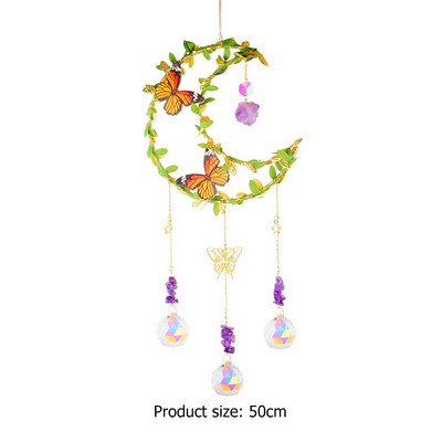 Krištolo vėjo varpelio papuošalai Langų užuolaidos pakabukas Namų sodas Pakabinamas namas Miegamasis Svetainės apdaila