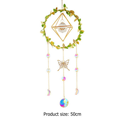 Krištolo vėjo varpelio papuošalai Langų užuolaidos pakabukas Namų sodas Pakabinamas namas Miegamasis Svetainės apdaila