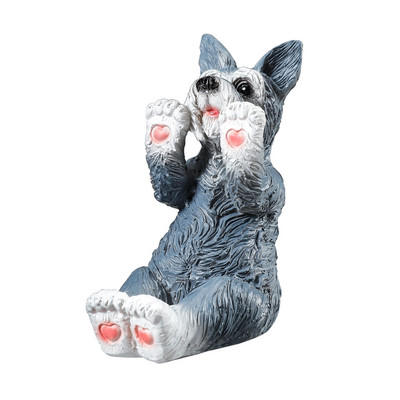 Schnauzer állatfigurák Díszek lakberendezéshez Asztali kiegészítők Asztali dekorációs figurák belső mobiltelefon-tartóhoz