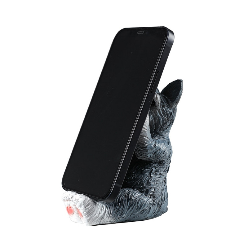 Schnauzer állatfigurák Díszek lakberendezéshez Asztali kiegészítők Asztali dekorációs figurák belső mobiltelefon-tartóhoz