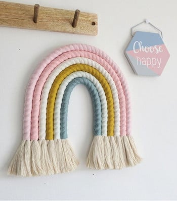 Ταπετσαρίες Rainbow Wall Hanging Ins Nordic Wind Woven Πολύχρωμες Διακοσμήσεις Παιδικού Δωματίου Κρεμαστές τοίχου Διακόσμηση σπιτιού