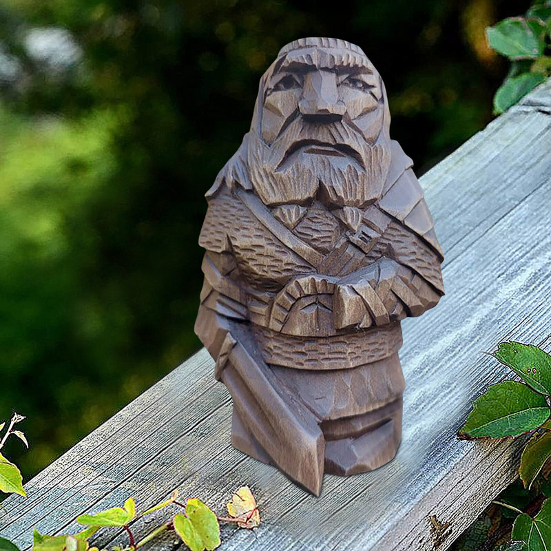 Odin Resin Viking szobor Barbár viking szobor Tyr szobrocska Gyanta szobor beltéri kültéri dekorációs díszekhez