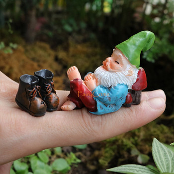 Κήπος Gnome ειδώλια Αστεία Gnomes Νάνος Διακόσμηση με άγαλμα Νεράιδα Κήπος Μινιατούρα Campfire Mini Elf Figure Στολίδι για εξωτερικούς χώρους