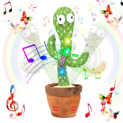 USB Charging Dancing Cactus Repeat Talking Toy Electronic Shake Μαλακό βελούδινο δώρο κούκλας για παιδιά, γενέθλια μωρού