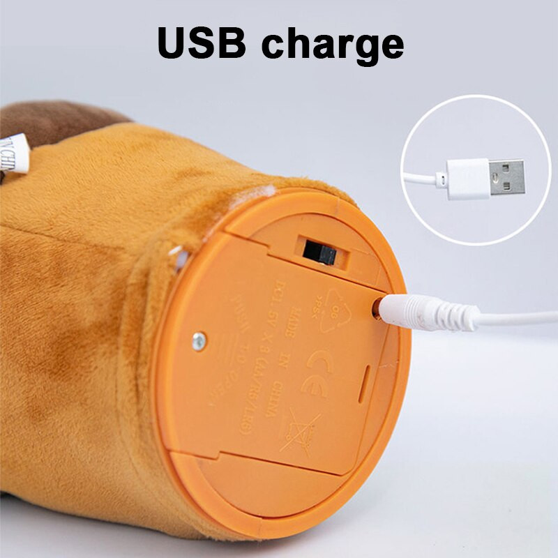 USB töltés táncoló kaktusz ismétlődő beszélő játék elektronikus shake puha plüss baba ajándék korai oktatás gyerekeknek, baba születésnapjára