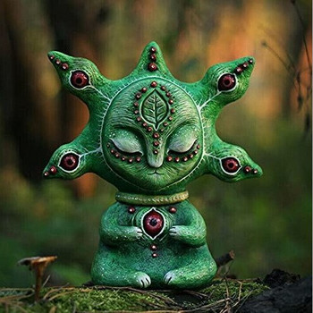Χειροτεχνία Fantasy World Creature Μοντέλο Διακόσμηση Ξωτικών Ρητίνης Διακοσμητικά Γλυπτά Κήπου Χειροτεχνία Τριών μάτια Alien Διακόσμηση σπιτιού