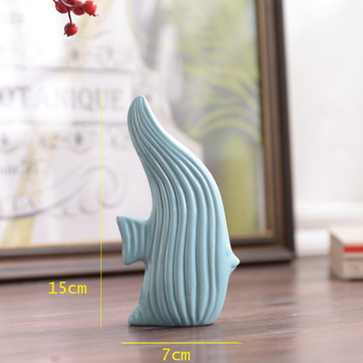 T Kissing Fish Decor pentru birou Mediteranean Simplu Modern Accesorii de decorare pentru casa Decor ceramica de Craciun pentru cadouri
