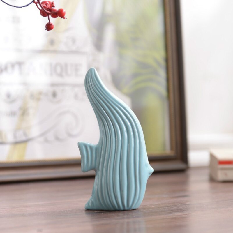 T Kissing Fish Decor pentru birou Mediteranean Simplu Modern Accesorii de decorare pentru casa Decor ceramica de Craciun pentru cadouri