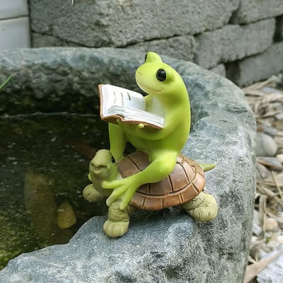 Aranyos kollekció Állat Jóga Béka Tündér Kert Figurák Miniatűr Táj Lakberendezési Kiegészítők Születésnapi ajándék Emléktárgyak