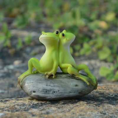 Aranyos kollekció Állat Jóga Béka Tündér Kert Figurák Miniatűr Táj Lakberendezési Kiegészítők Születésnapi ajándék Emléktárgyak