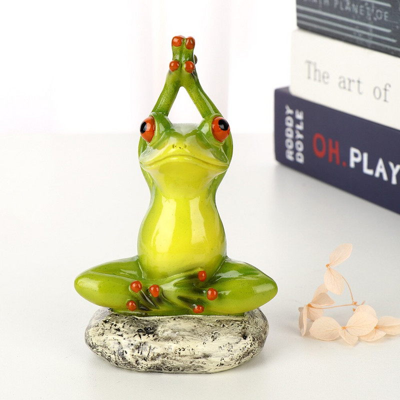 Aranyos kollekció Állat Jóga Béka Tündér Kert Figurák Miniatűr Táj Lakberendezési Kiegészítők Születésnapi ajándék Emléktárgyak