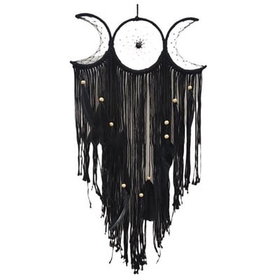 Triple Moon Goddess Macrame Κρεμαστά τοίχου Boho Half Moon Μεγάλη Ονειροπαγίδα Διακόσμηση Σπίτι Υπνοδωμάτιο Κομψή διακόσμηση