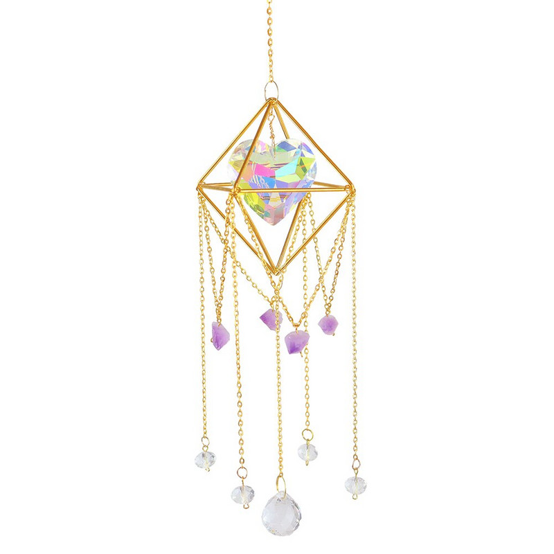 Ablakra függő autódísz Otthoni kerti dekoráció szélcsengő szerelem szív függő medál otthoni autó dekoráció