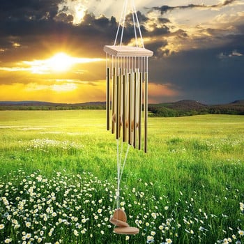 Wood Twelve-Pipe Music Wind Chimes Ειδυλλιακή μουσική Metal Wind Chimes Διακόσμηση κήπου Wind Chimes