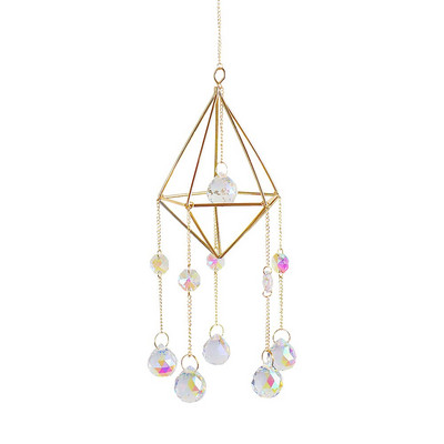 Raft cu prisme Candelabru de cristal Iluminat cu pandantiv Chime de vânt Curcubeu Curcubeu Perdele pentru ornamente de grădină de acasă