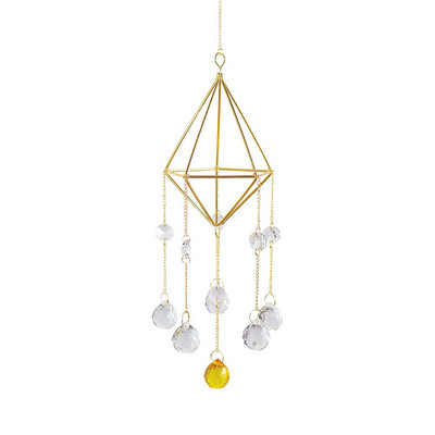 Raft cu prisme Candelabru de cristal Iluminat cu pandantiv Chime de vânt Curcubeu Curcubeu Perdele pentru ornamente de grădină de acasă