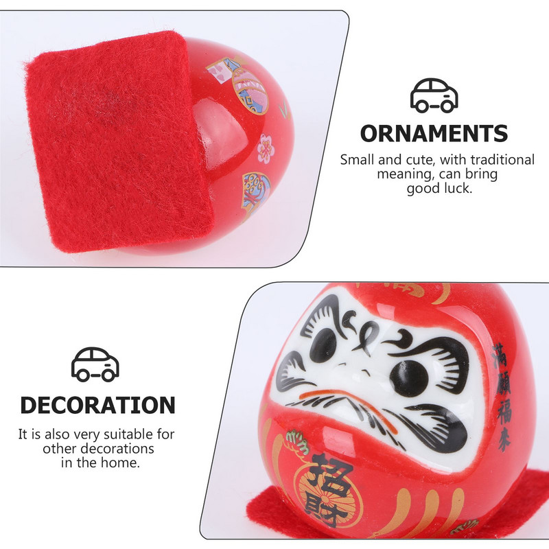 5db japán stílusú Daruma kerámia Maneki Neko kabalája Hagyományos Dharma Jó szerencsét Zen szobor kézműves lakberendezés