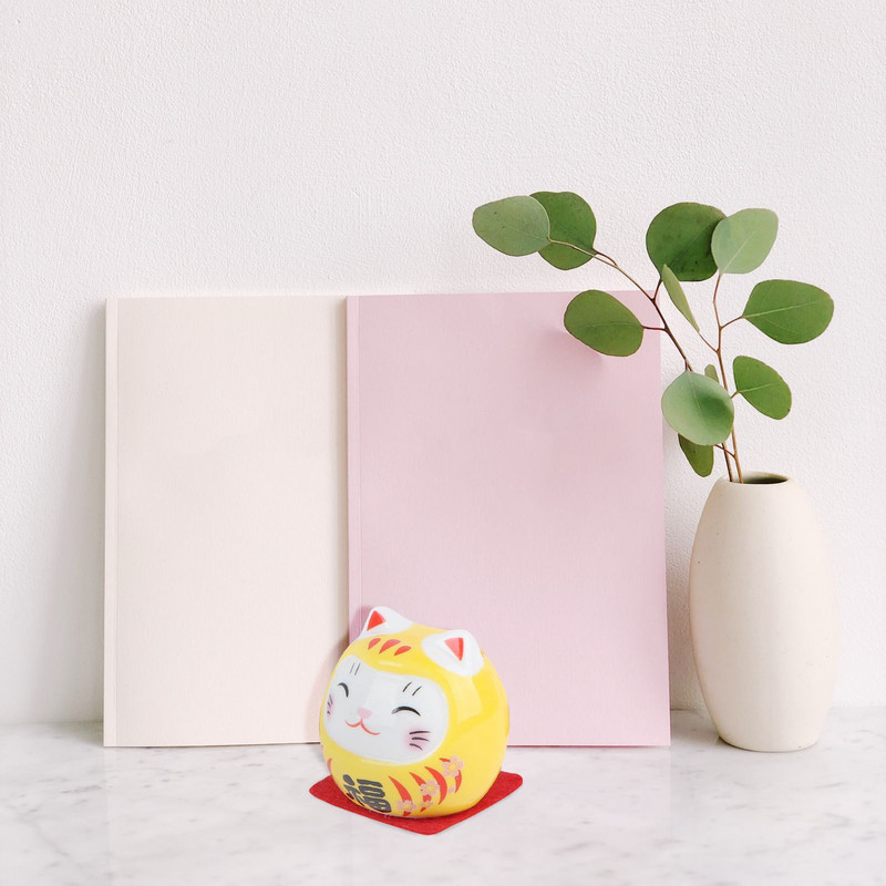 5db japán stílusú Daruma kerámia Maneki Neko kabalája Hagyományos Dharma Jó szerencsét Zen szobor kézműves lakberendezés