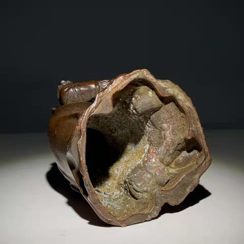 Vintage alamă SunWuKong Monkey King Figurine Decorație de birou retro Birou Ornament de mașină în miniatură Cadouri pentru decorarea casei din bronz