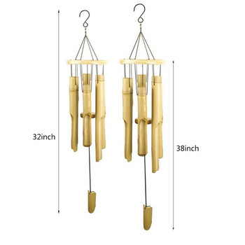 Φυσικό Bamboo Tube Multi Tubes Wind Chimes για Εξωτερική Διακόσμηση Συντονισμένα Κομψά Chimes Decor Καταπραϋντικοί μελωδικοί βαθιοί τόνοι