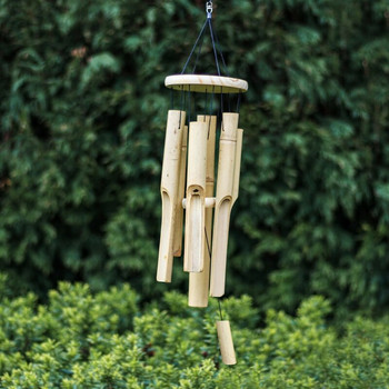 Φυσικό Bamboo Tube Multi Tubes Wind Chimes για Εξωτερική Διακόσμηση Συντονισμένα Κομψά Chimes Decor Καταπραϋντικοί μελωδικοί βαθιοί τόνοι